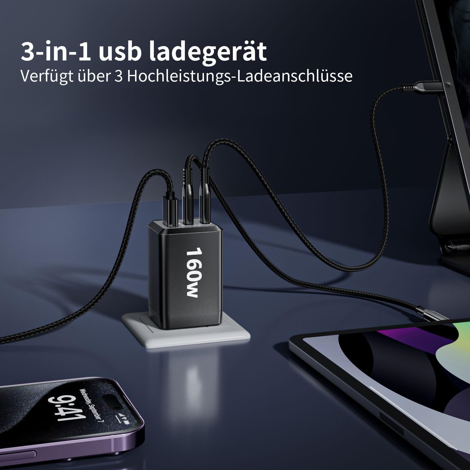 Thumbnail 2 de HSSNS 160W USB C Ladegerät 3‑Port