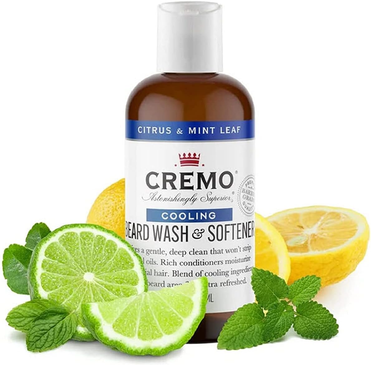 Detalle de CREMO Cooling Shampooing Revitalisant pour Barbe – 2-en-1 rafraîchissant, 177 ml