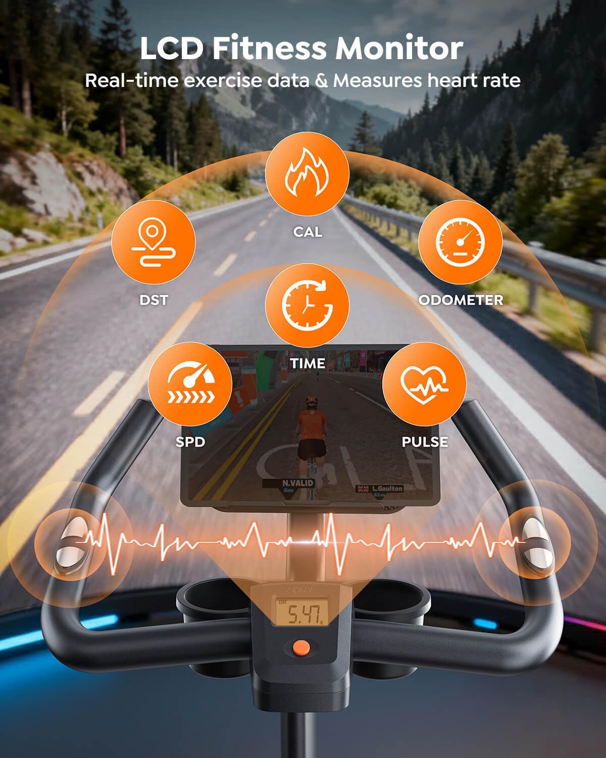 Detalle de Burever Exercise Bike with LED Display
