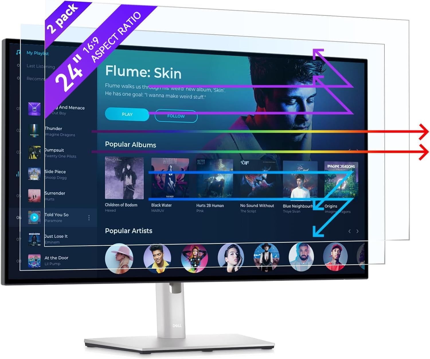 Detalle de IPROKKO 24 Inch Anti Blue Light Screen Protector
