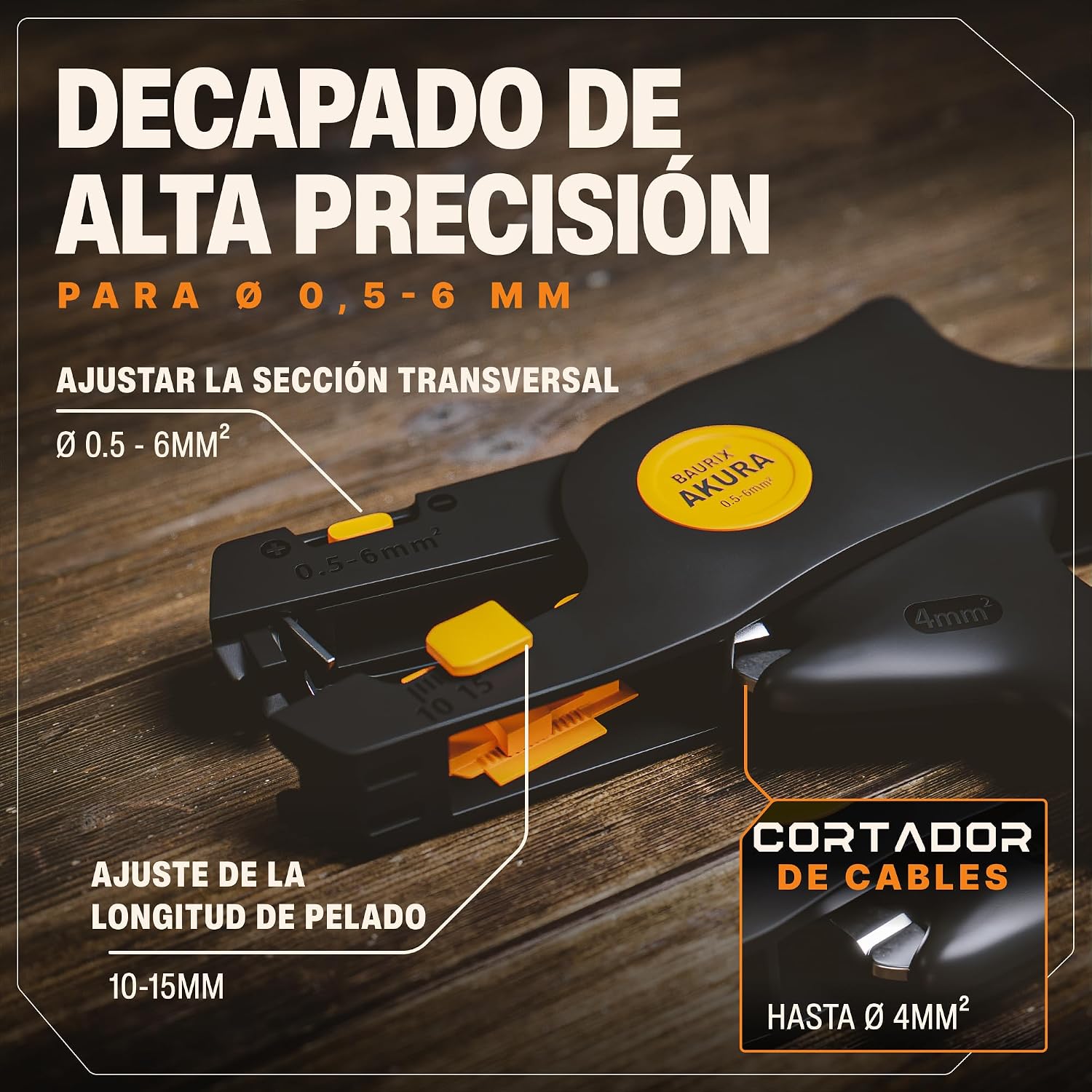 Detalle 2 de BAURIX Juego alicates crimpado 700 terminales