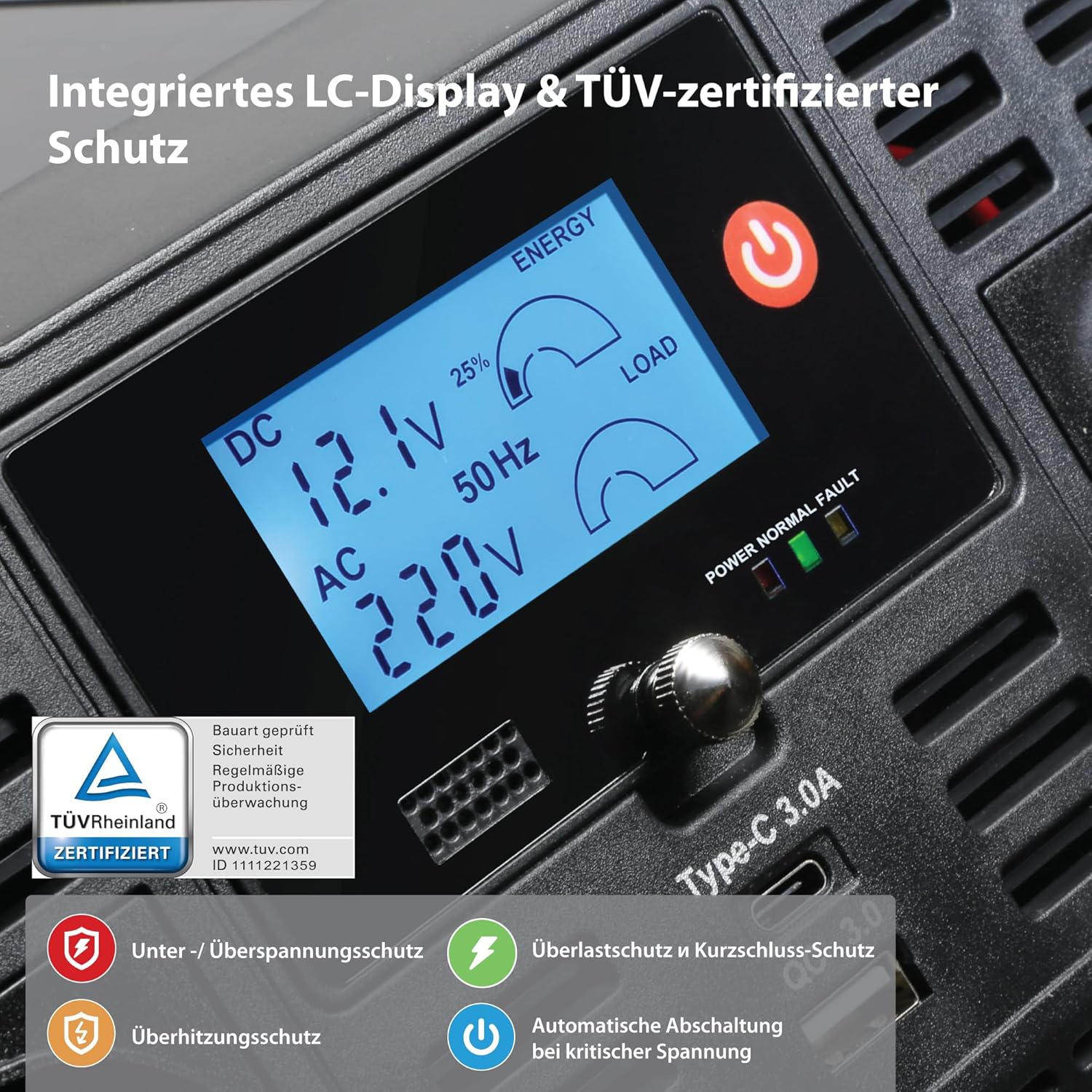 Thumbnail 4 de Technaxx TE20 2000W Wechselrichter