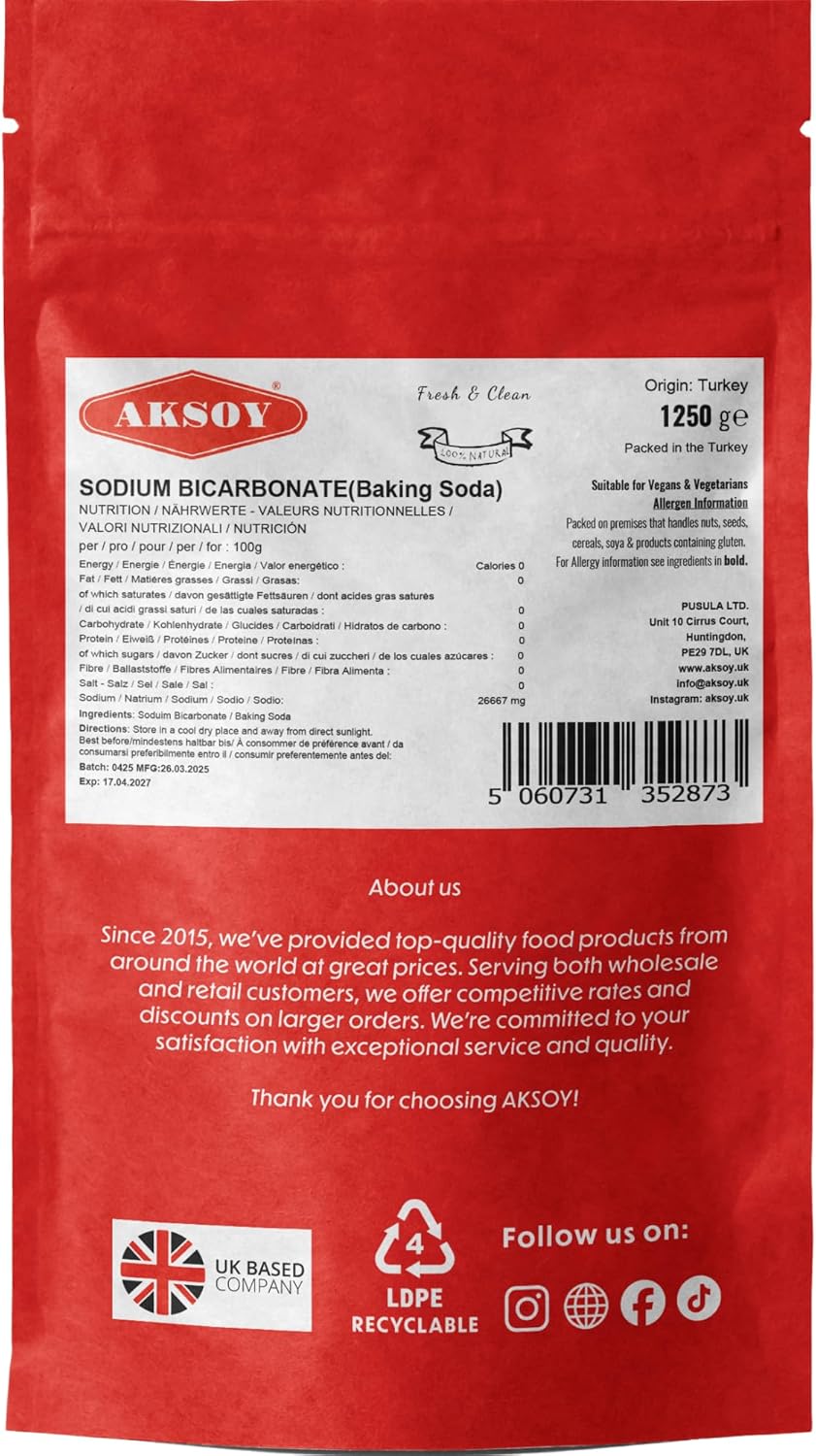 Detalle 2 de Aksoy Baking Soda 1250g baking soda