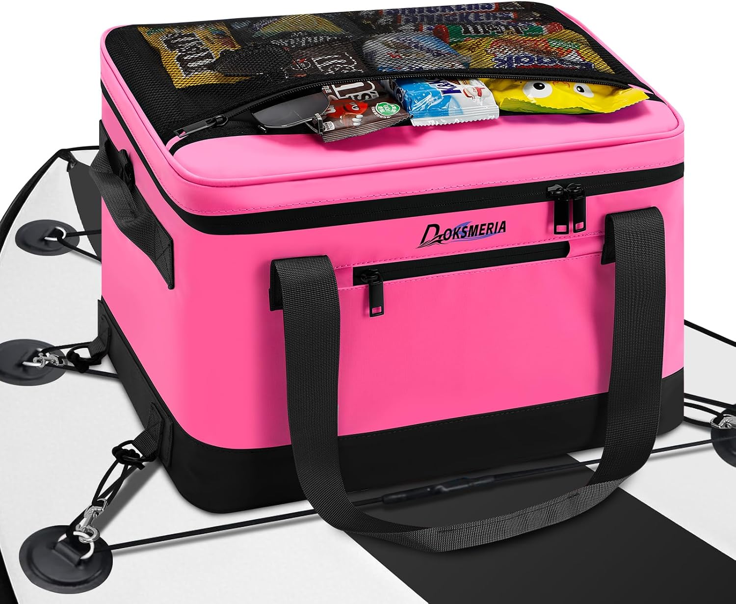 Detalle de CYUREAY Bb01 SUP-dekkoeltas, 31,5 liter met indeling en 6 bevestigingsclips