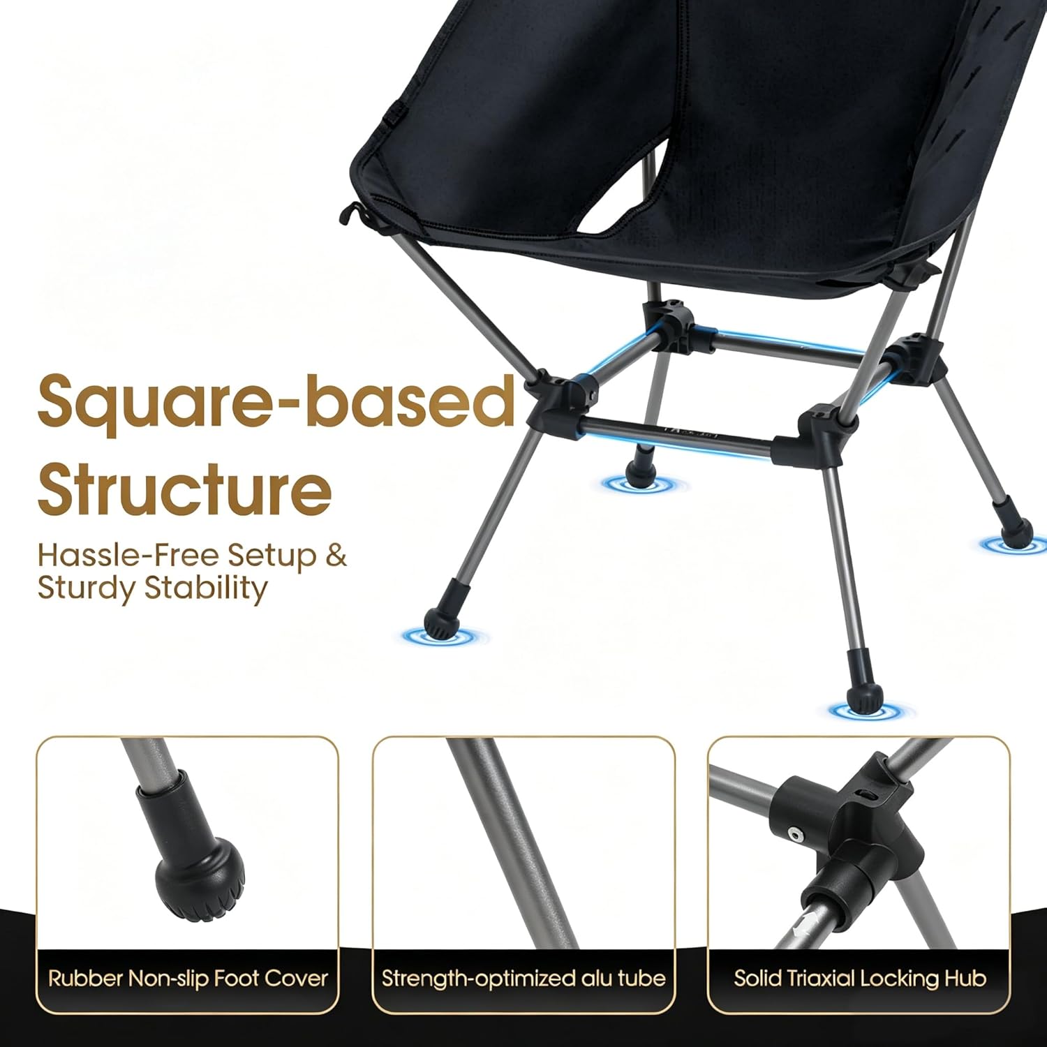Thumbnail 2 de MOON LENCE SFplus Oversized Portable Camping Chair, 330 lb Capacity