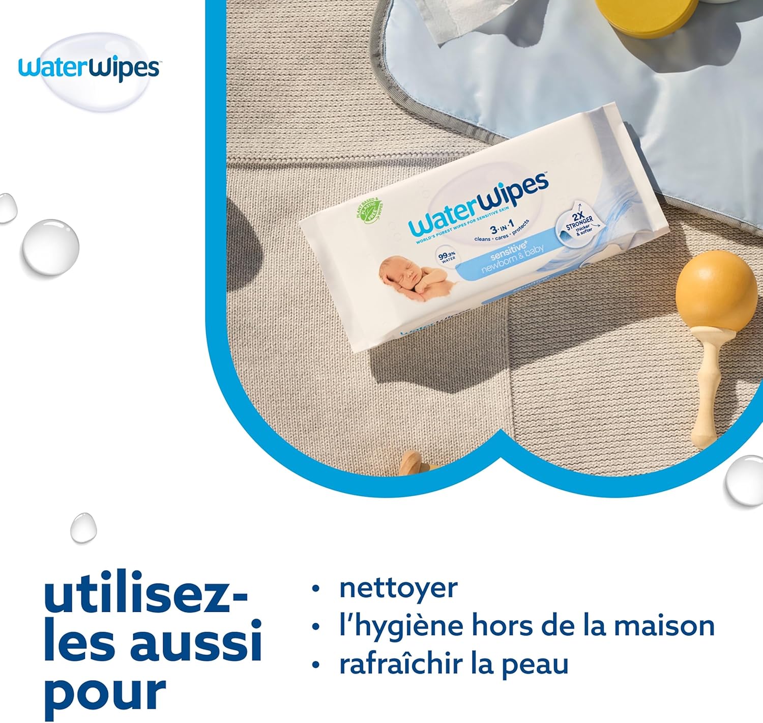 Thumbnail 5 de WaterWipes Sensitive+ Lingettes Nouveau-Né 720