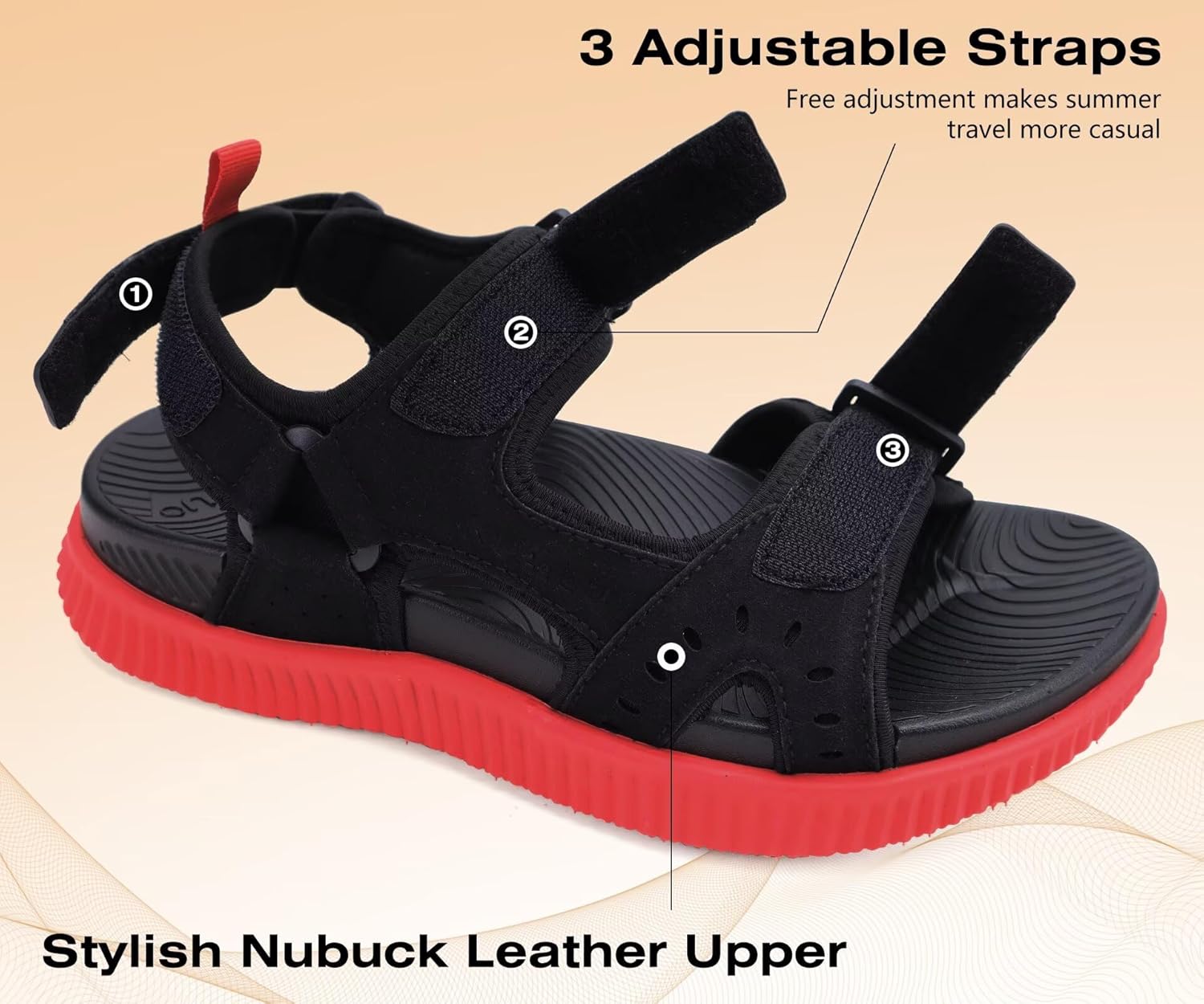 Thumbnail 2 de KuaiLu Herren Wandersandalen mit orthopädischem Recovery-Support, Sommer-Trekkingsandalen (Gr. 40–48)
