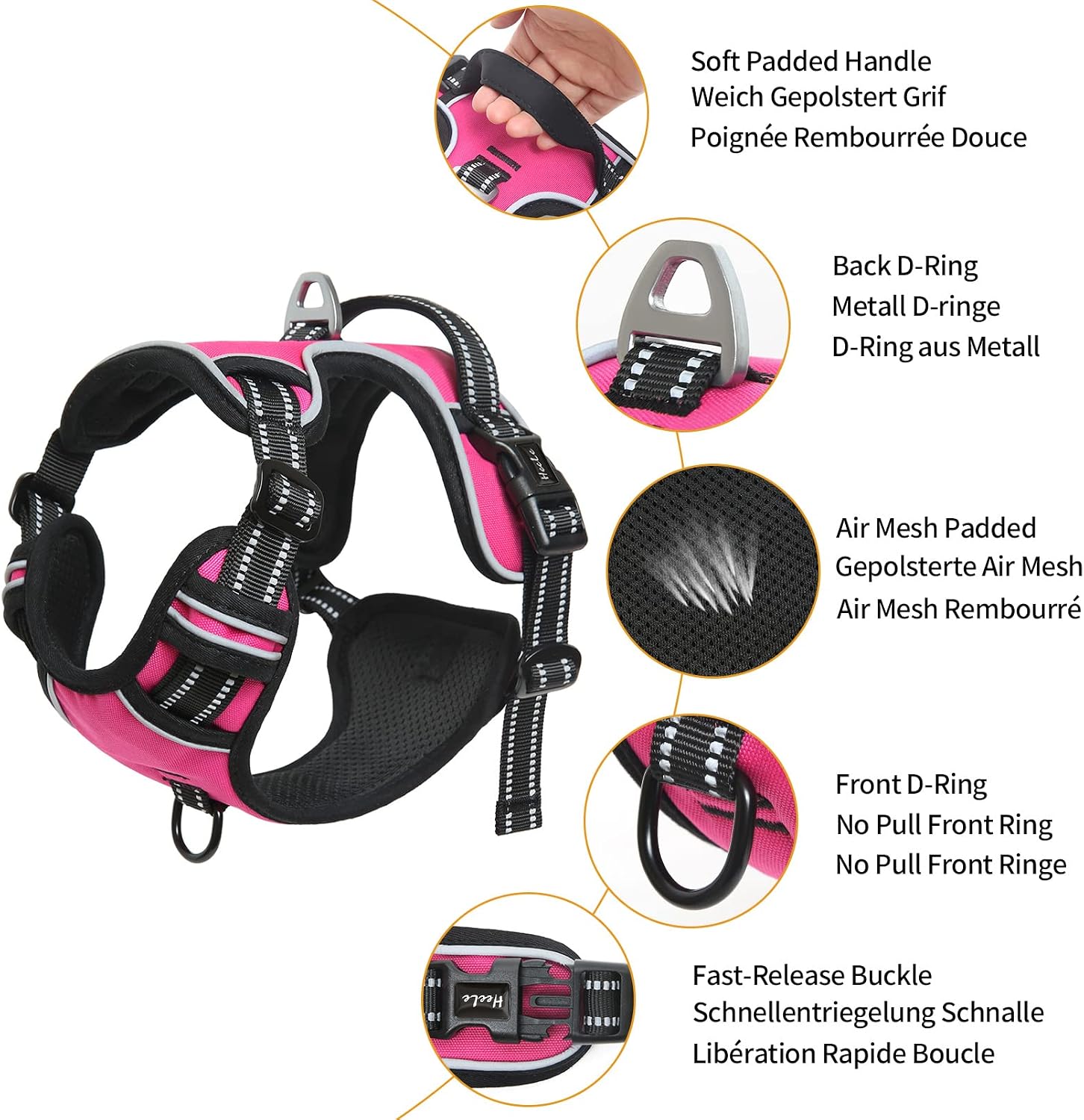Detalle de HEELE Harnais Chien S anti-traction 🐕