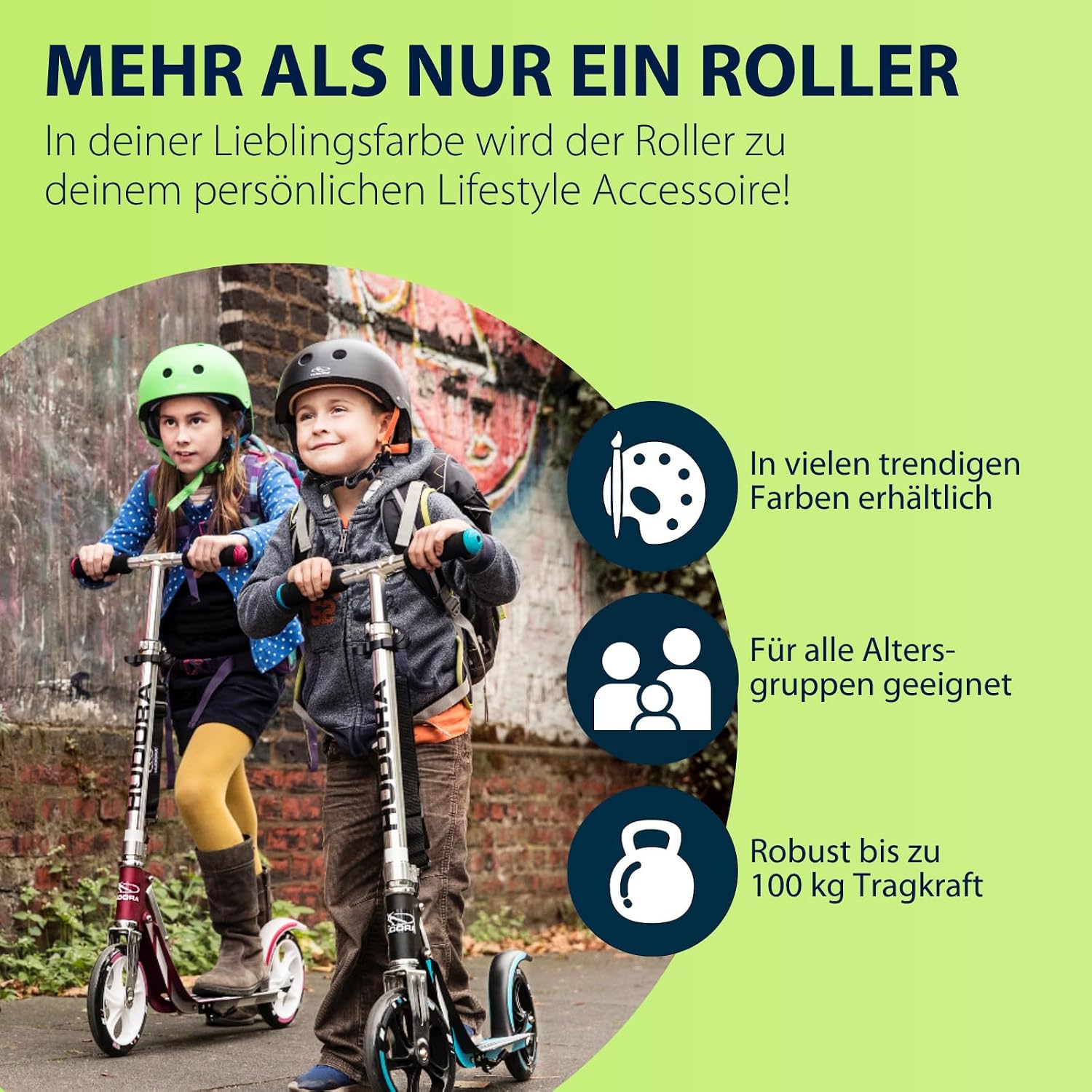 Thumbnail 6 de HUDORA BigWheel 205 Scooter – Stabiler Aluminium-Roller mit Höheneinstellung und Klappmechanismus