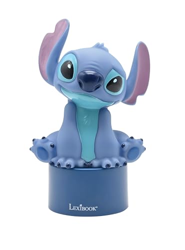 Detalle de LEXIBOOK Disney Stitch: Luz nocturna con altavoz, cambio de color y función de pilas (Azul) NS01D
