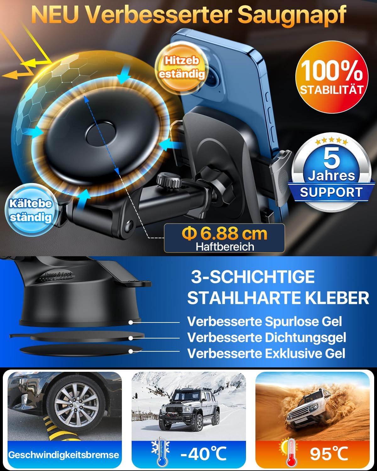 Thumbnail 3 de HTU 2026 Handyhalterung Auto 4 in 1