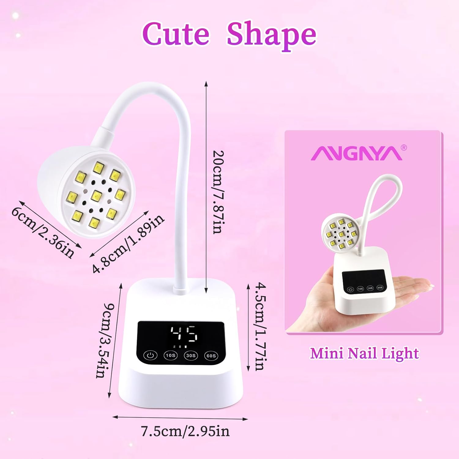 Thumbnail 6 de ANGNAY Portable Nail Lamp with Smart Auto Sensor & Display – 27W
