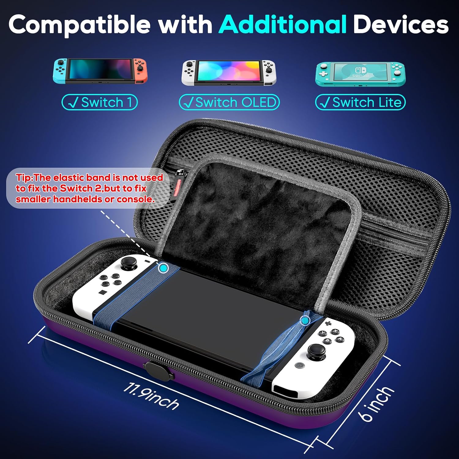 Thumbnail 5 de [Charge Inside] Switch 2 case 10 game slots