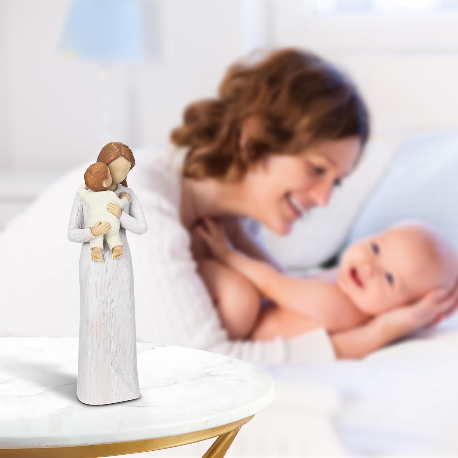 Detalle de Carracci Neue Mama Geschenke – Mutter-Kind Statuen aus Harz, handbemalt