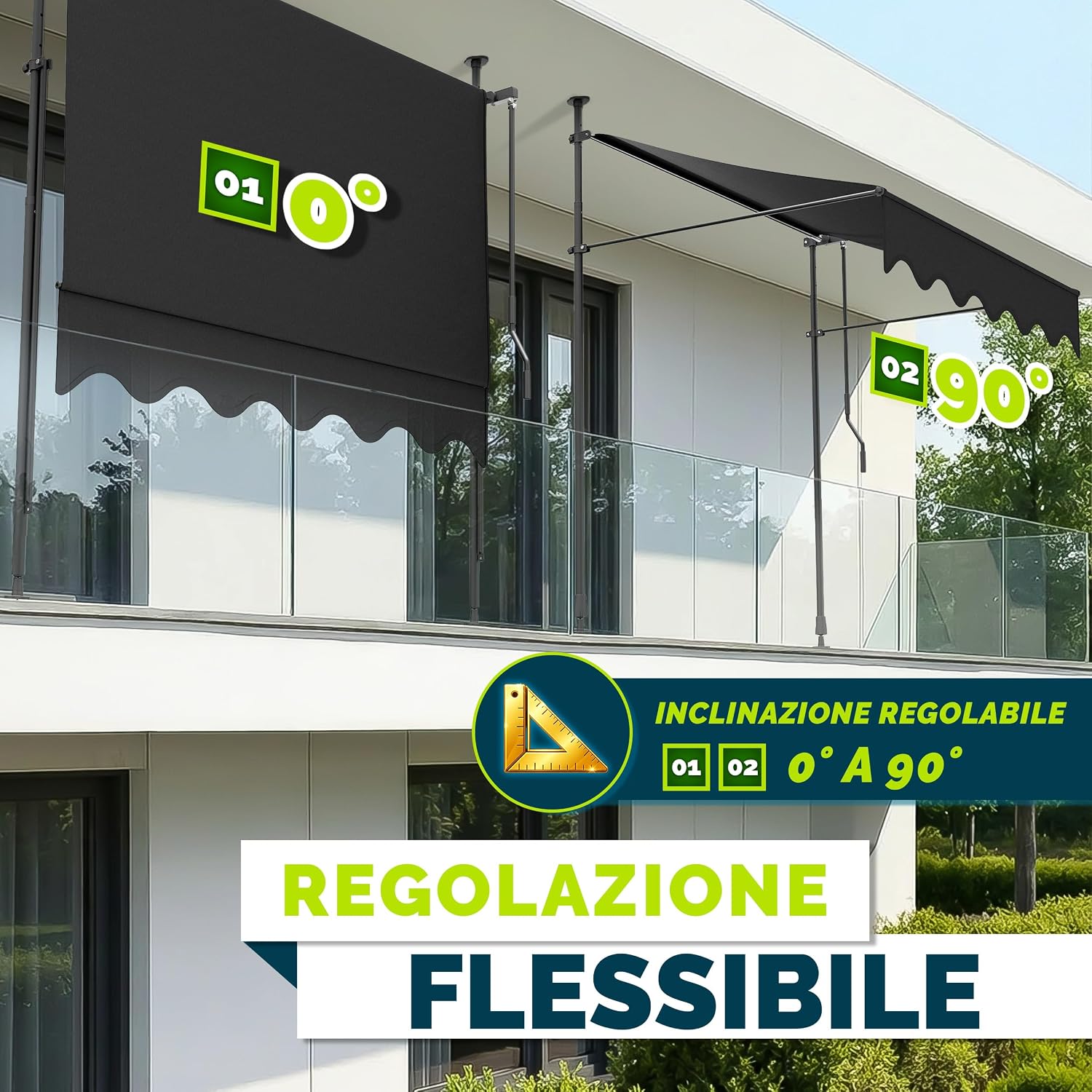 Detalle 2 de tillvex Tenda da Sole a Bracci 200 cm 📐