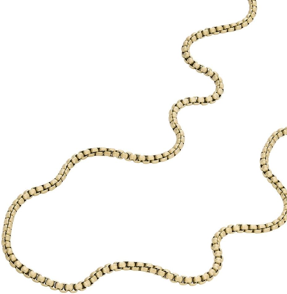 Thumbnail 2 de Fossil Collier en acier inoxydable pour hommes – chaîne dorée avec fermoir mousqueton