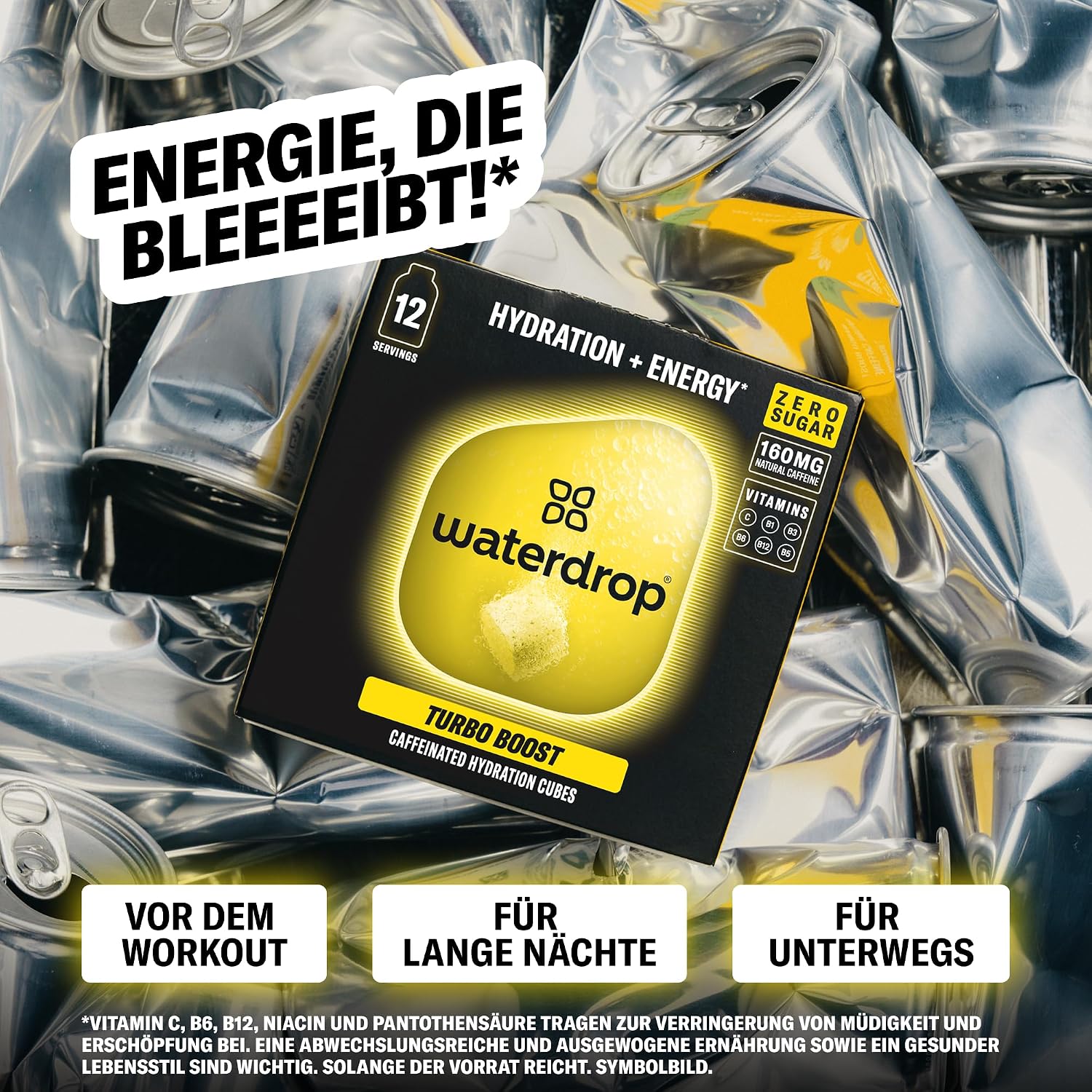 Detalle 2 de waterdrop Microenergy Turbo Boost 160 mg Koffein 🍬