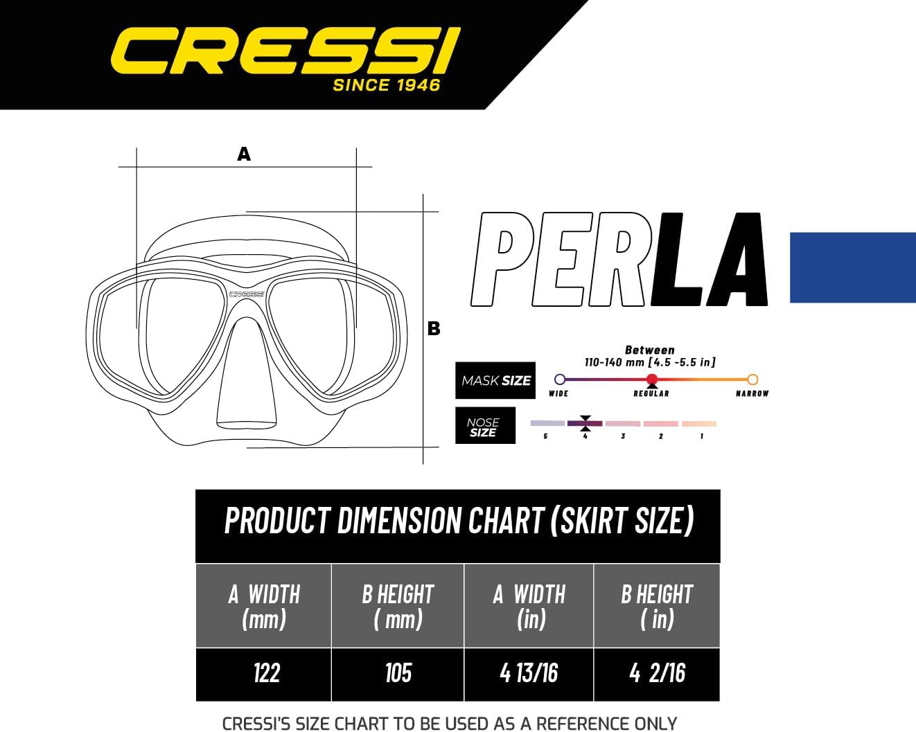 Detalle de CRESSI Perla – Maschera singola o Combo Perla+Snorkel (Mexico) per immersioni e snorkeling, taglia unica