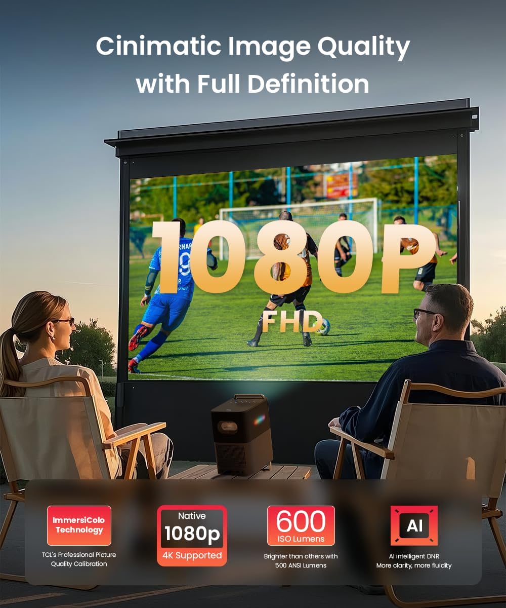 Detalle de TCL A1s Smart Projector 4K Support with Google TV and Dolby Audio