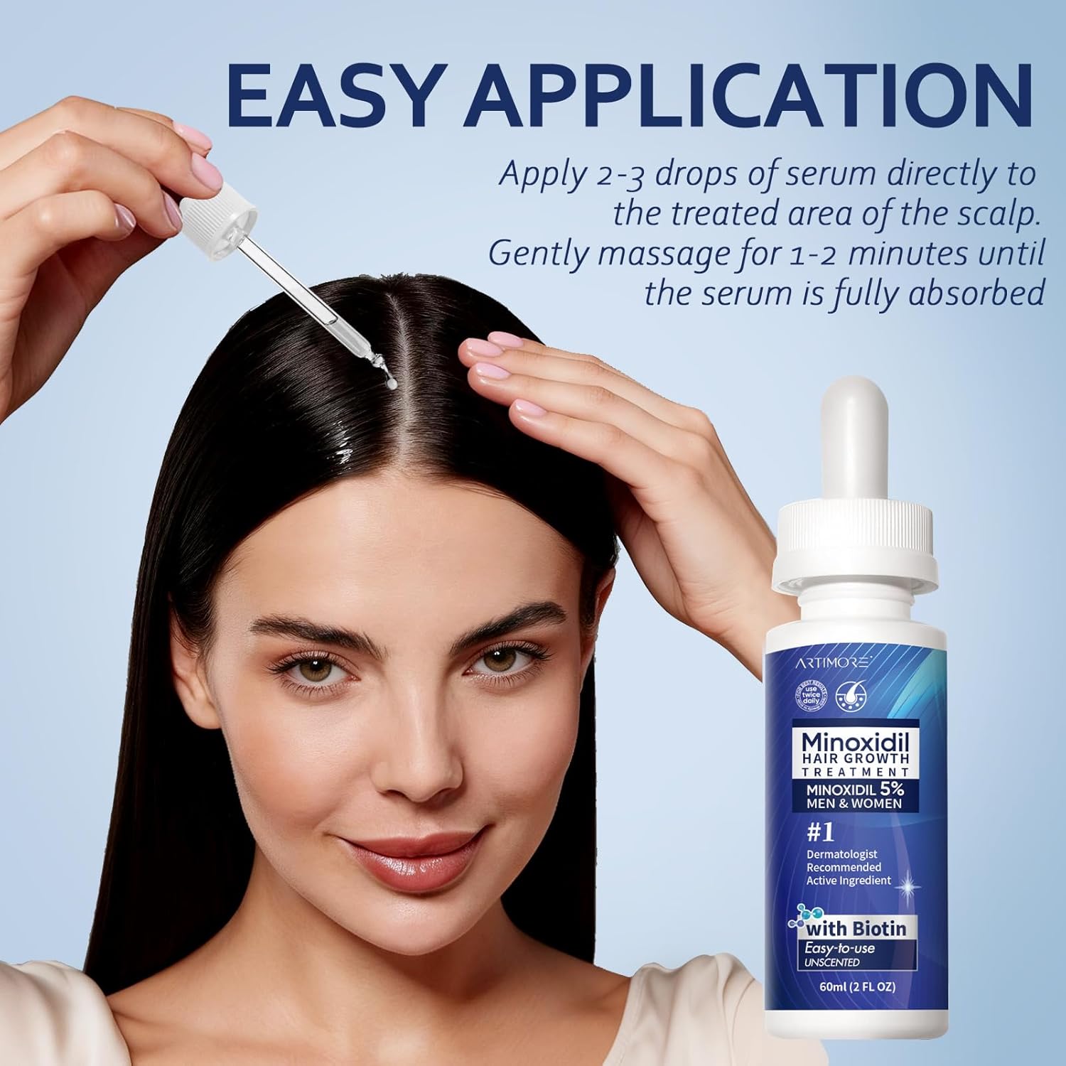 Thumbnail 5 de Minoxidil for Men & Women Liquid Solution (5%), 4 FL OZ + 2 Droppers
