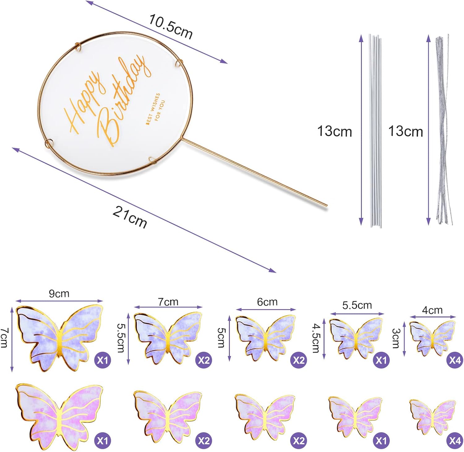 Thumbnail 2 de OSDUE Topper Torte 21 pezzi 🍰