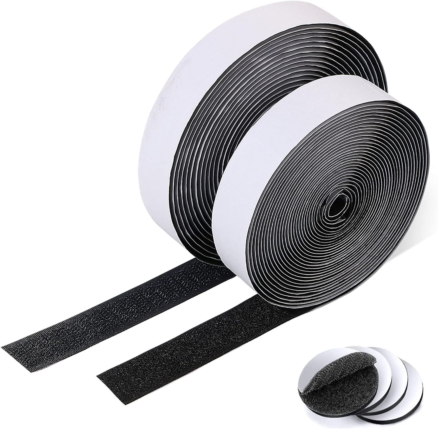 Detalle de Vicloon Adhesive Hook-and-Loop Tape, Black, 2 cm Wide, 15 m