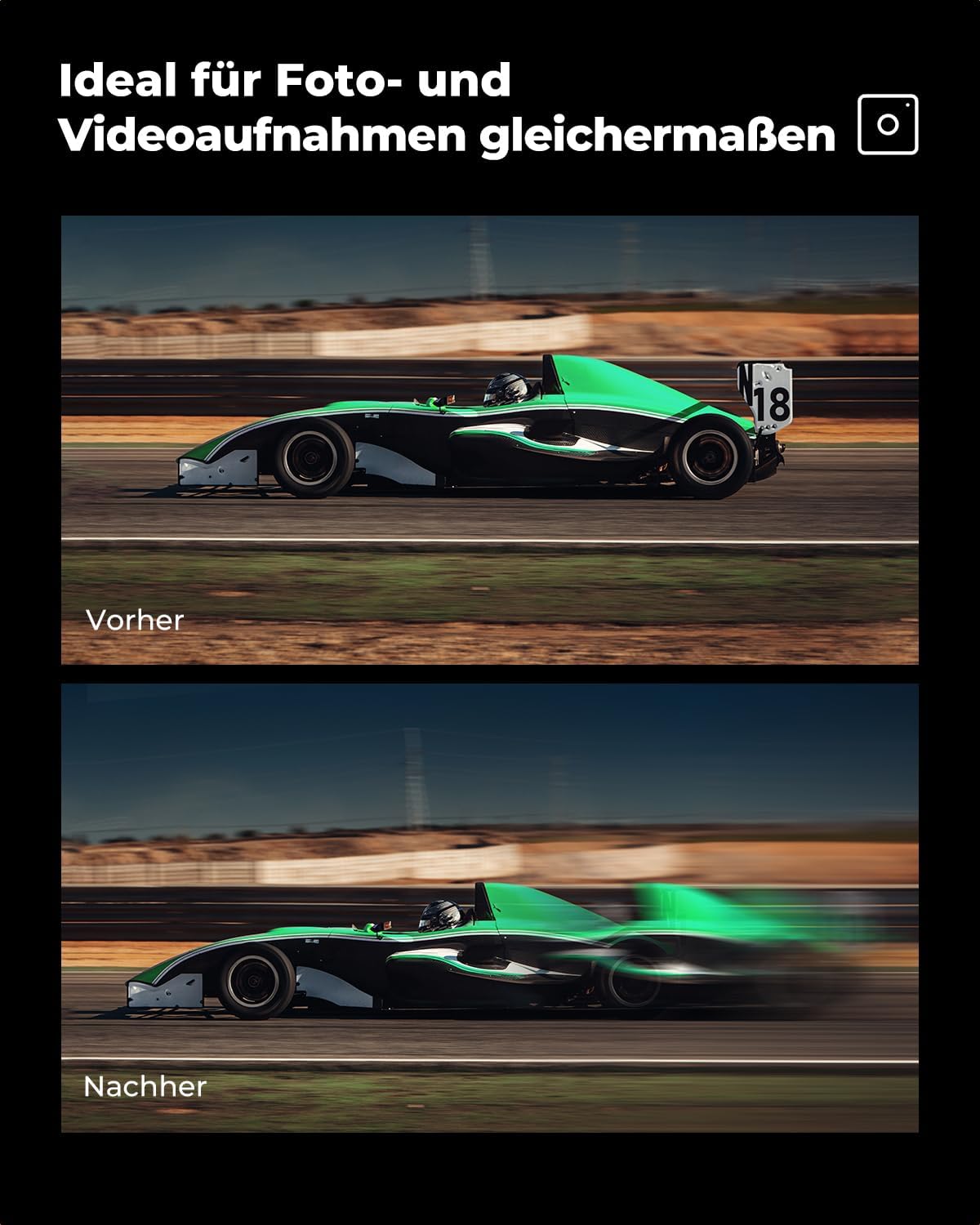 Thumbnail 5 de K&F CONCEPT 67mm Einzelbewegungsunschärfe-Effektfilter (Nano-B Serie) – kreativer Kameraobjektivfilter aus optischem Glas
