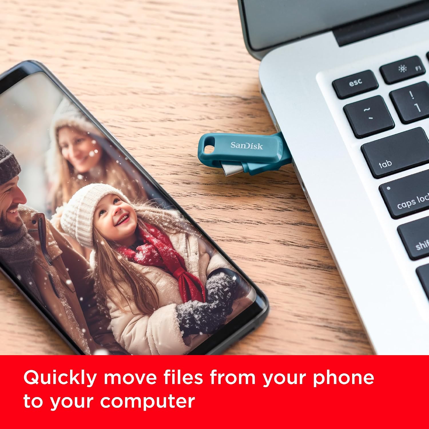 Detalle 2 de SanDisk Ultra Dual Drive Go 128GB USB Type-C & Type-A dual flash drive