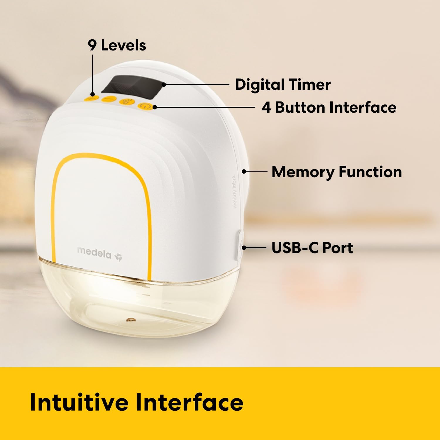 Detalle 2 de Medela Melody InBra Wearable Single Breast Pump — Hands-Free, Ultra-Soft Fit