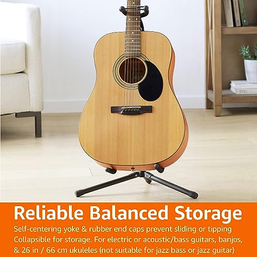 Thumbnail 7 de Amazon Basics Height Adjustable Foldable Guitar Stand with Secure Support