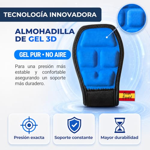Detalle 2 de Matmar Codera Epicondilitis: Cincha ajustable con gel 3D para codo (Azul) - Anti-deslizante
