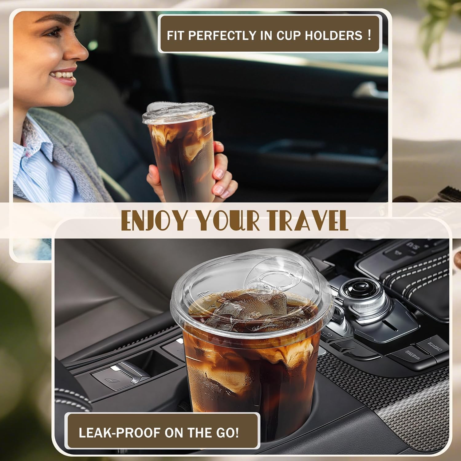 Thumbnail 6 de KesaPlan DH-508 16 oz Clear PET Cups with Sip Lids, 150 Pack