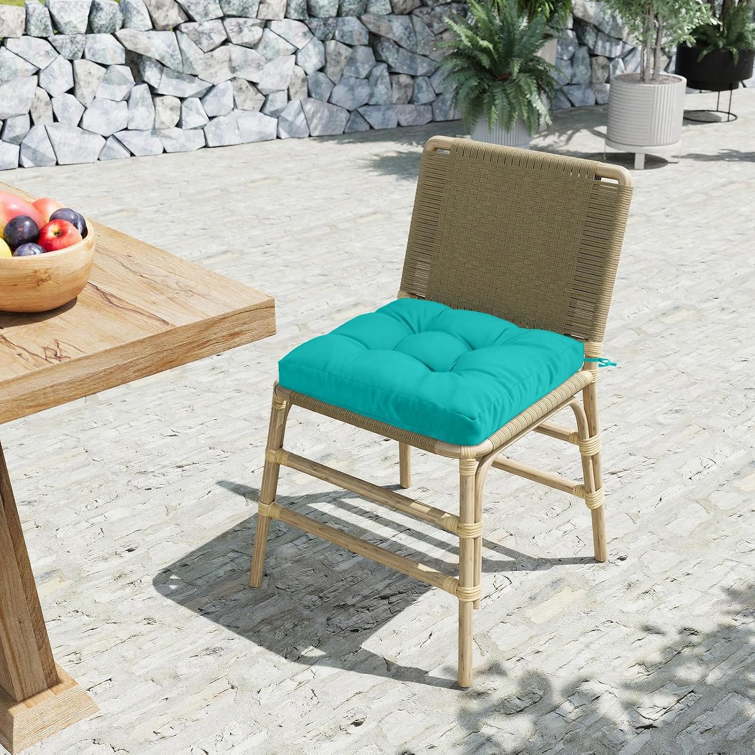 Thumbnail 6 de PRIMEPATIO Primepatio Outdoor Garden Chair Cushions Set of 2 (8cm thick, waterproof, blue, 45 x 45cm)