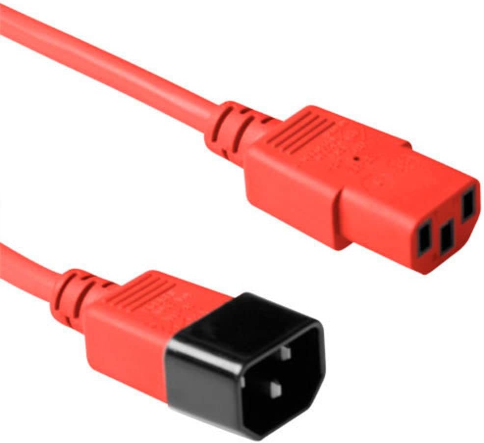 Detalle 1 de ACT AK5109 IEC-förlängningskabel 1,2 m, C13 till C14, blå och 3-polig