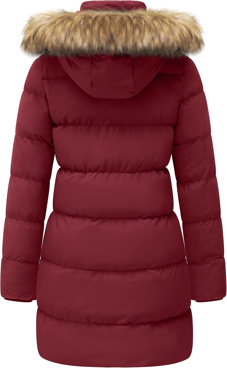 Detalle de WenVen Women’s Winter Warm Thicken Long Coat with Removable Faux Fur Hood