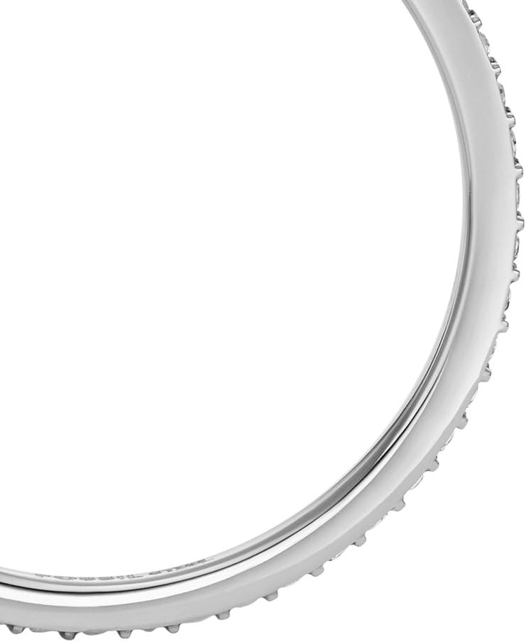 Thumbnail 3 de Fossil anneaux d’éternité en acier inoxydable pour femmes (finition polie, couleur argent) – taille 12