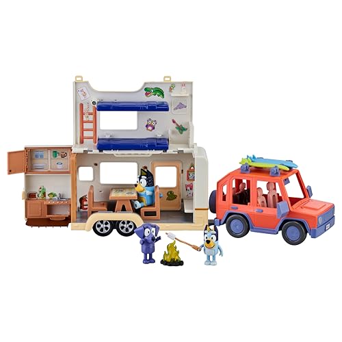 Thumbnail 4 de Bluey Aventuras en caravana, set de juego con todoterreno y figuras articuladas