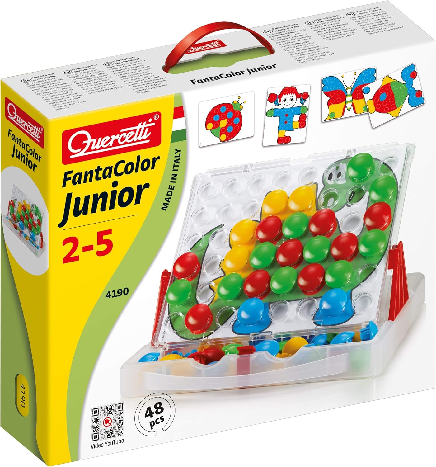 Detalle 2 de Quercetti Fantacolor Junior — Gioco educativo 3D con bottoni colorati per bambini 2+