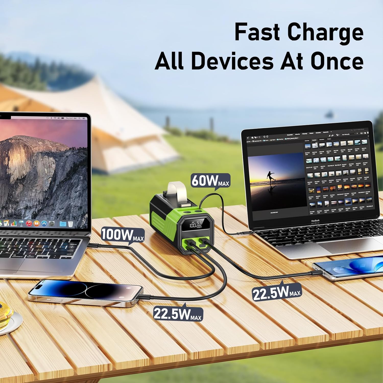 Thumbnail 3 de Ninesun Laptop Power Bank 70000mAh 100W PD 3.1 USB-C Fast Charge – Portable Power for MacBook, Phone and More
