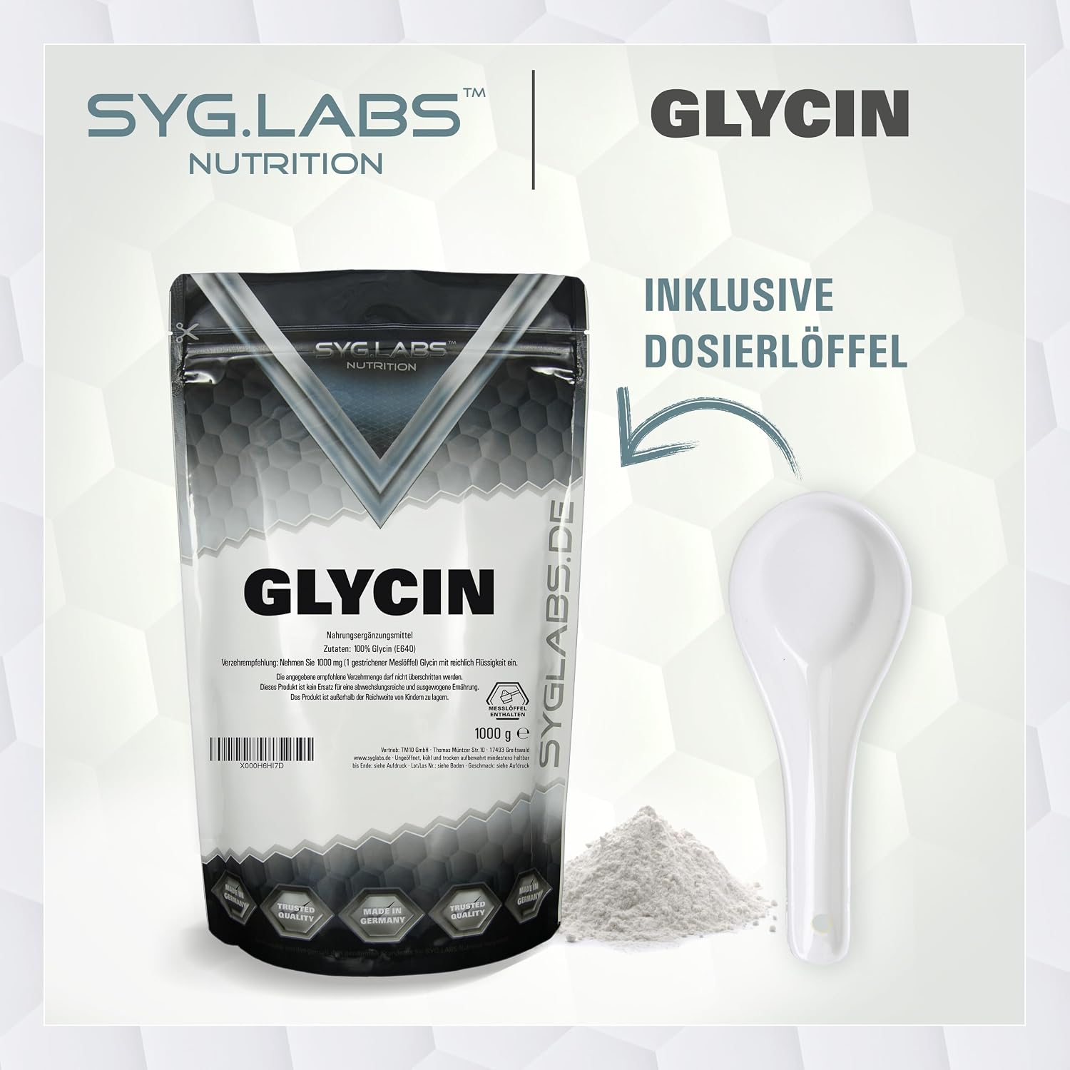 Thumbnail 2 de Glycin Pulver 1000 g rein Aminosäure