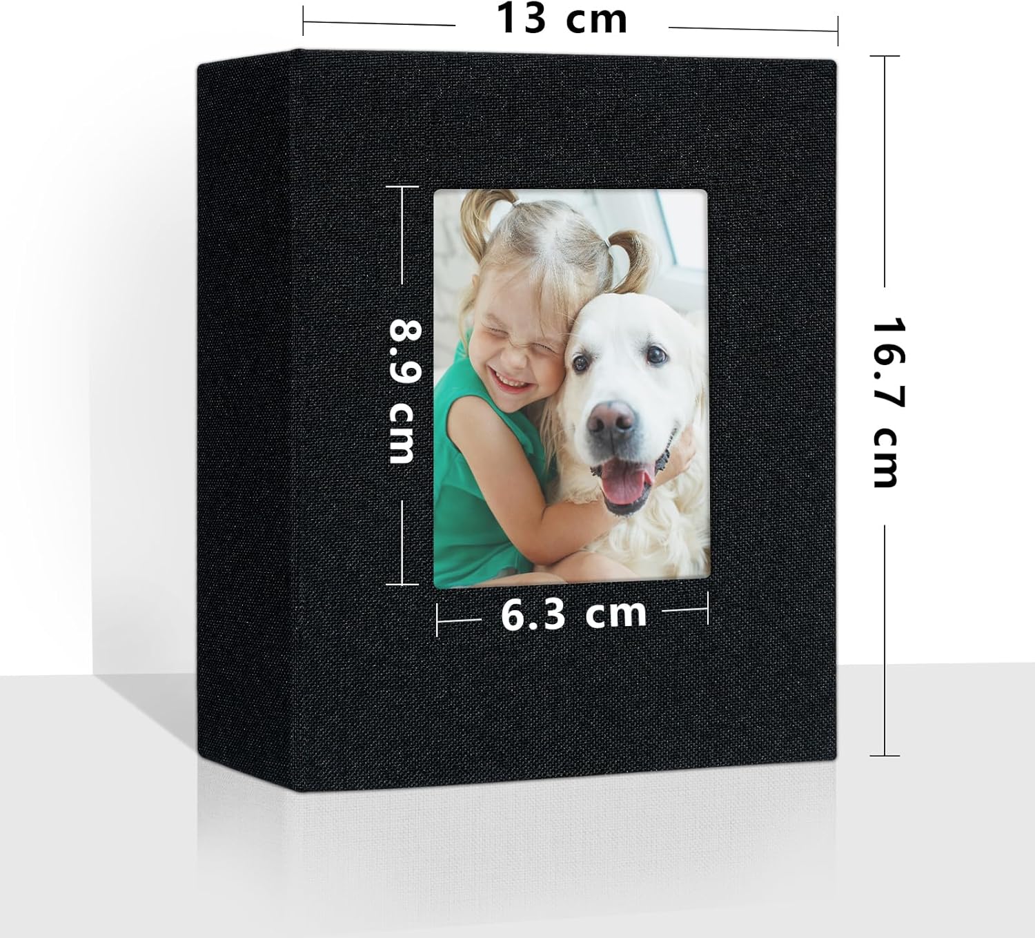 Thumbnail 1 de Vienrose Small Photo Album (4x6) 2-Pack for 100 Photos – Linen Cover, Black