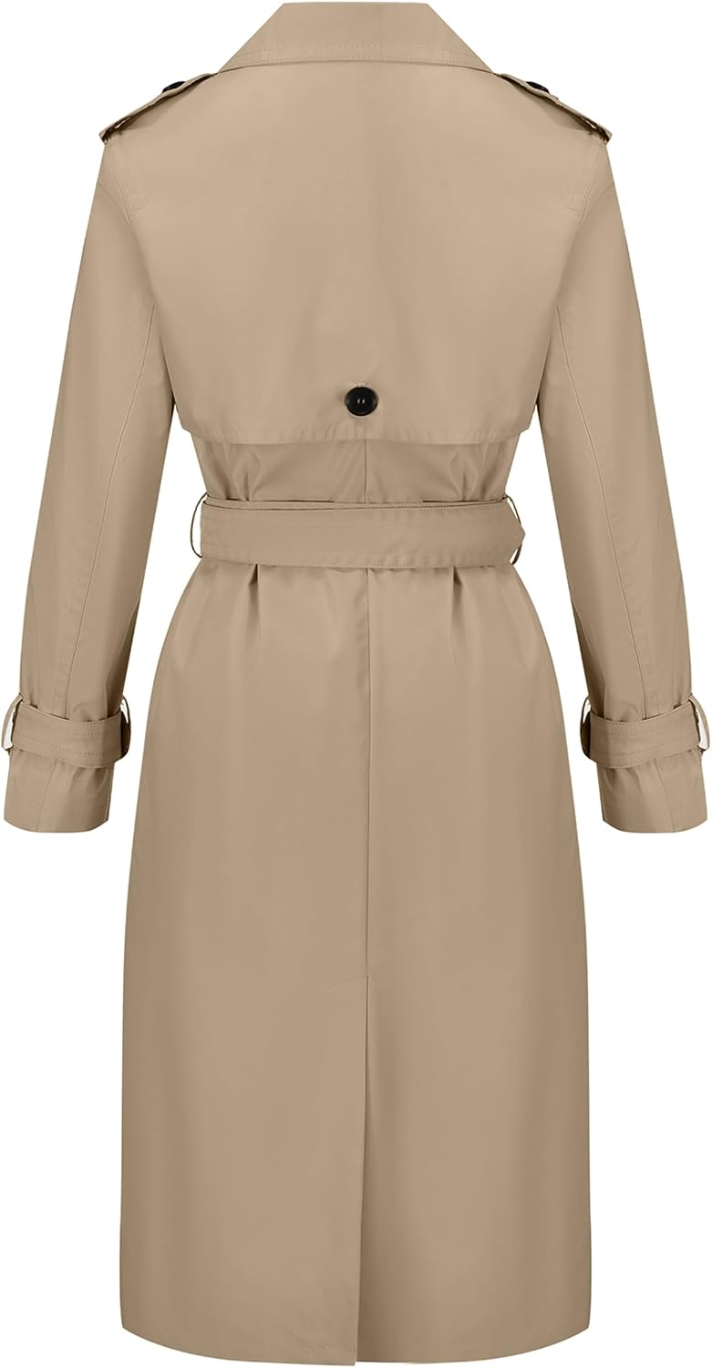 Detalle de RISISSIDA Women's Trench Coat, Longline