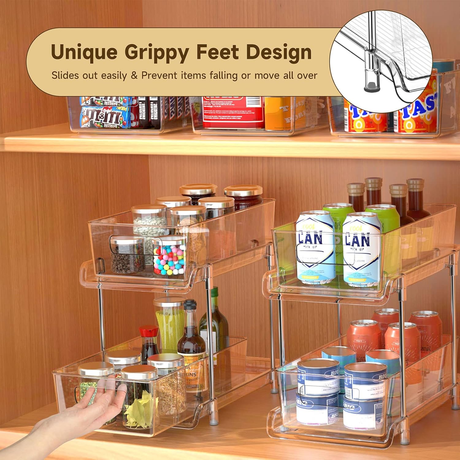 Thumbnail 5 de HIHEGD 2-Tier Bathroom Organizer with Dividers