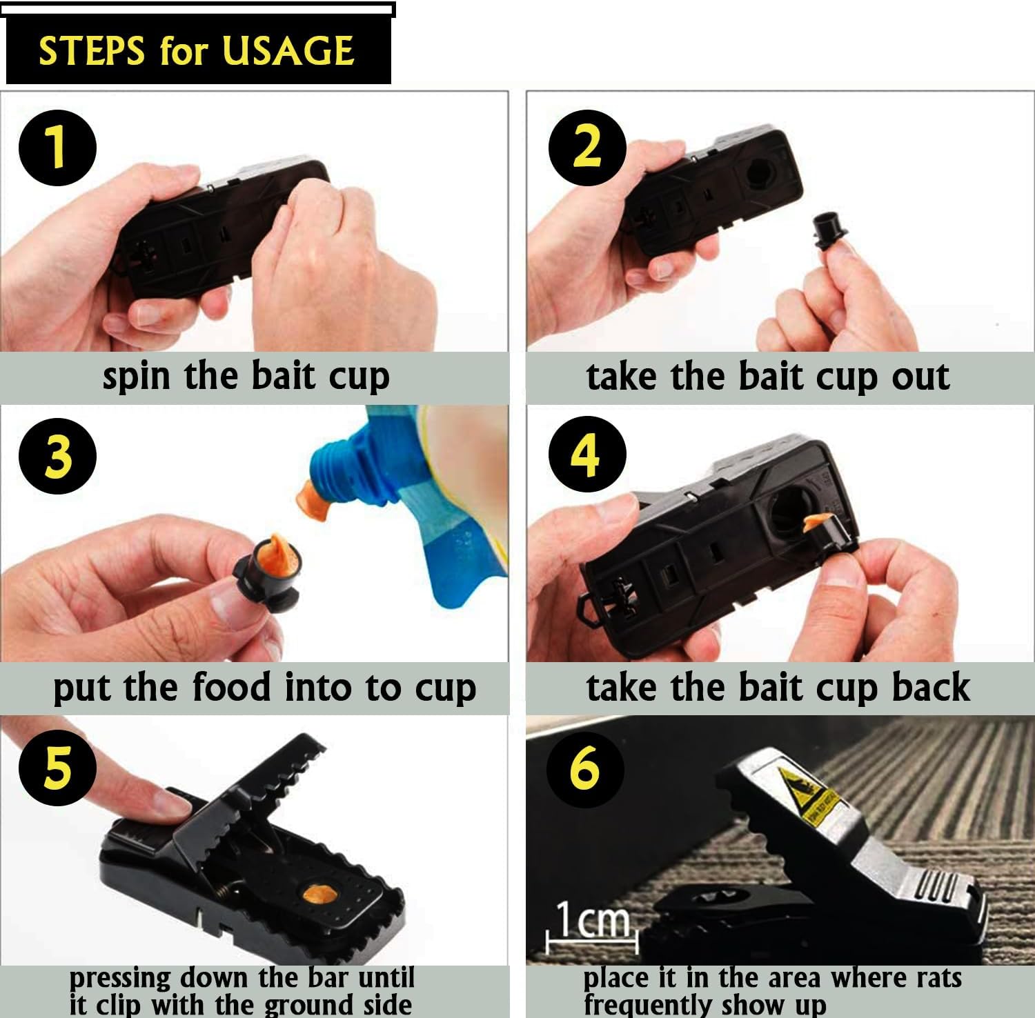 Detalle 2 de Mouse Traps 6-pack snap traps for mice 🐭