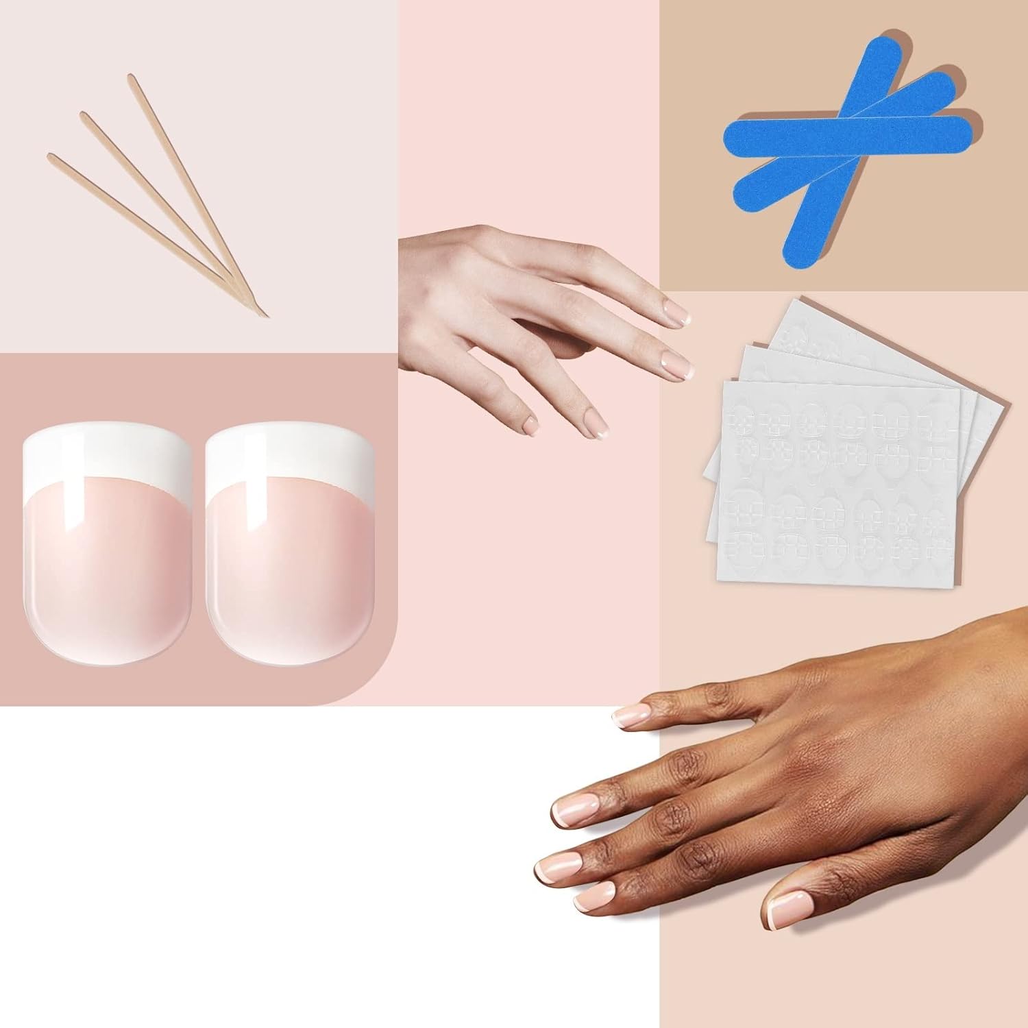 Thumbnail 6 de LIARTY 240 uñas francesas cortas