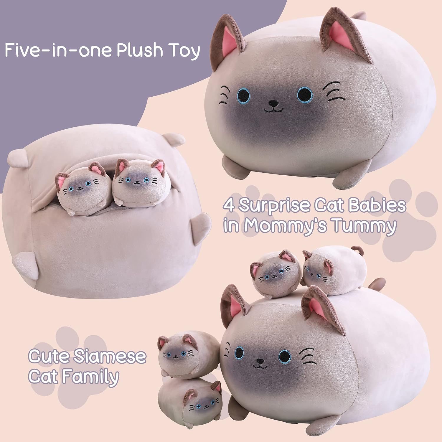 Detalle 2 de SQEQE Siamese Cat Plush