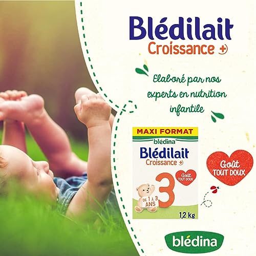 Detalle de Blédilait Croissance 3ème âge – Lait en poudre 1 à 3 ans – Lot 3x1,2 kg (Gallia/Blédina)