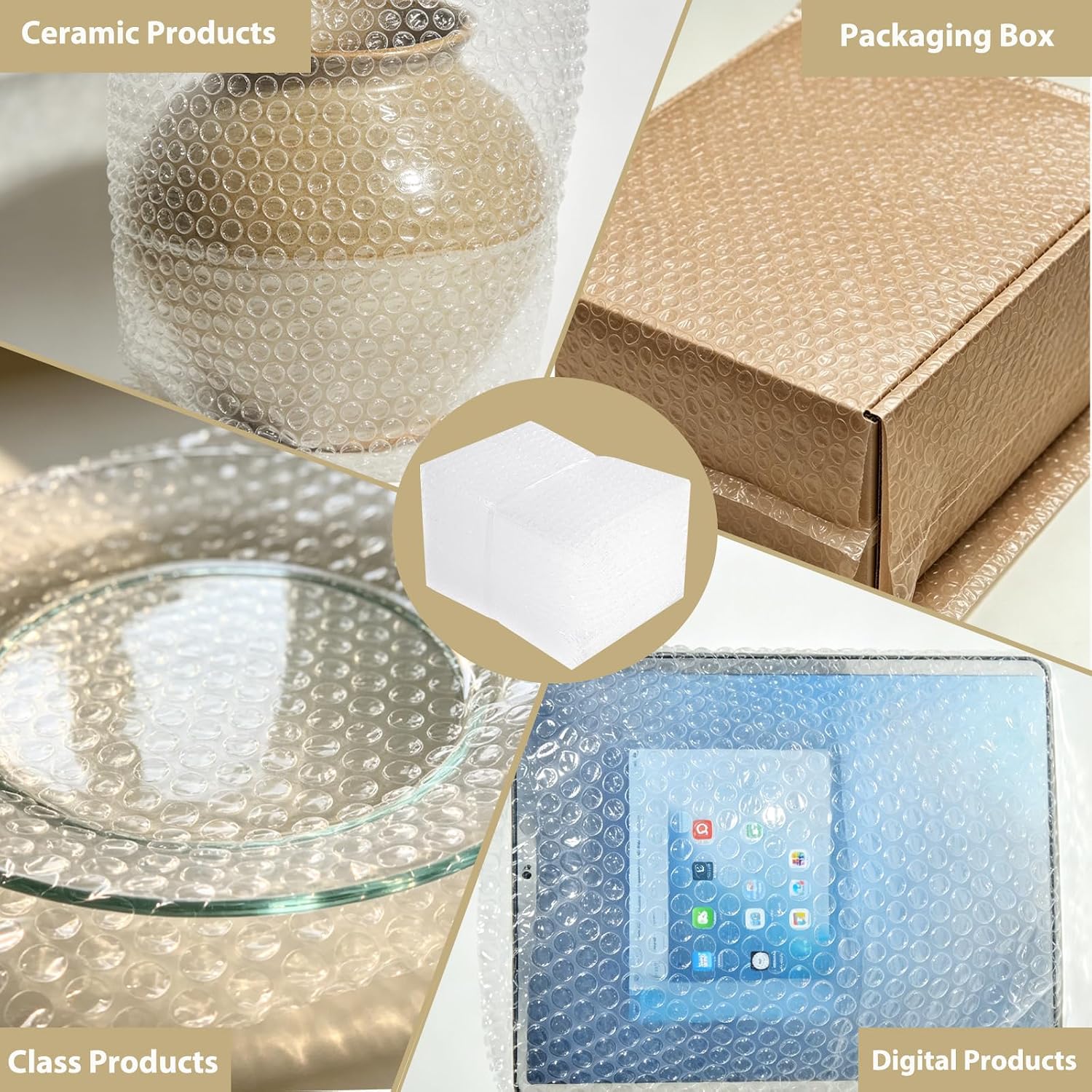 Thumbnail 6 de XHMAXE 50Pcs Bubble Pouch Wrap (10”x14”) – Double Sided Bubble Cushioning for Mailing, Moving & Storage