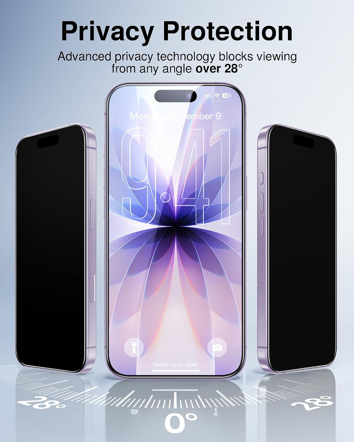 Thumbnail 3 de iPhone 17 privacy tempered glass, 2 pack