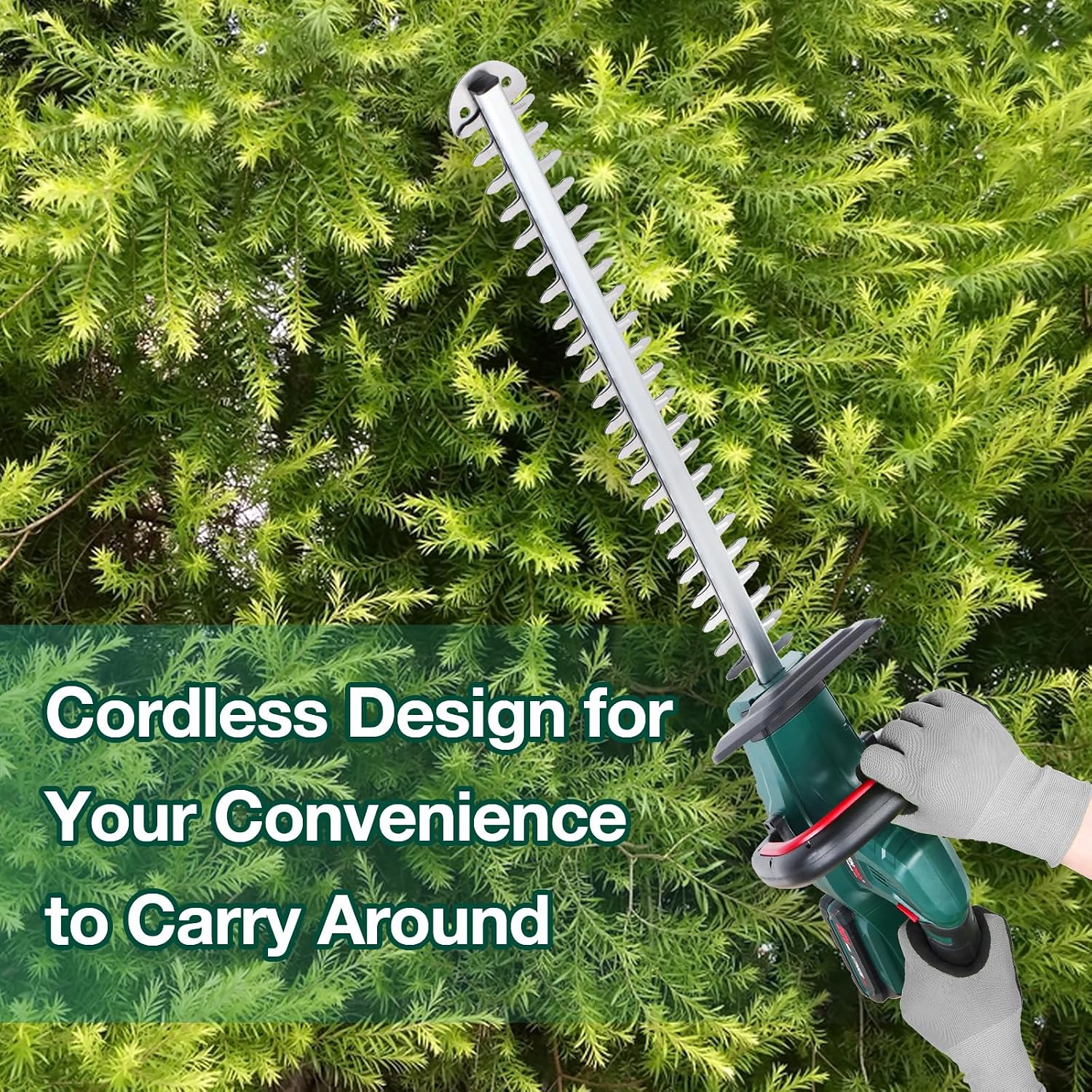 Thumbnail 6 de POSENPRO 20V Cordless Hedge Trimmer — Lightweight, Dual-Action 520mm Blade with 2.0Ah Battery